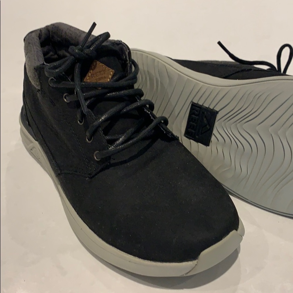 New Reef Rover Low Mens Black Canvas Sneakers